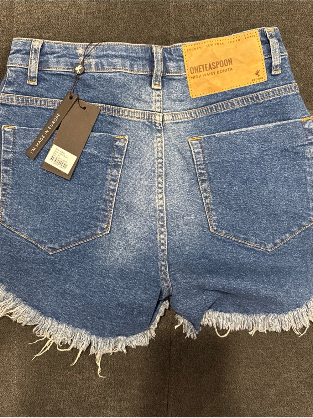 One Teaspoon High Waist Bonita Denim Shorts in Blue